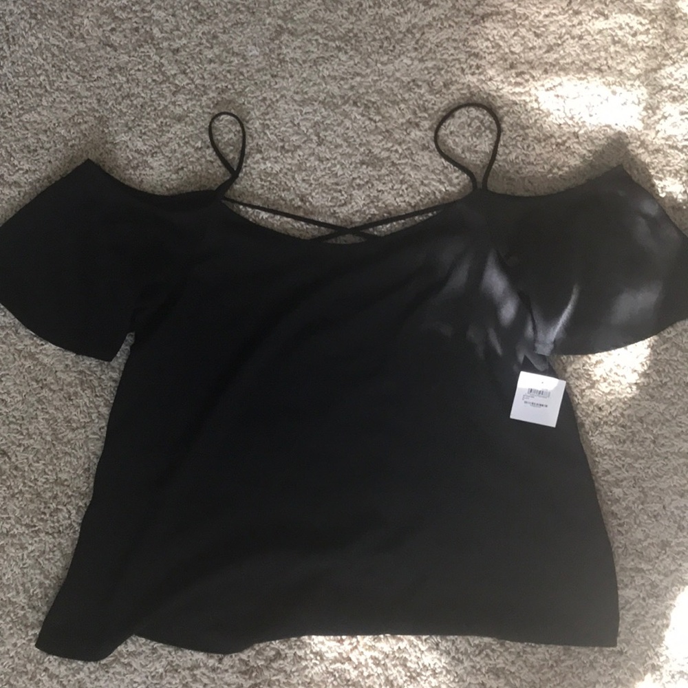 Black bp cold shoulder shirt NWT